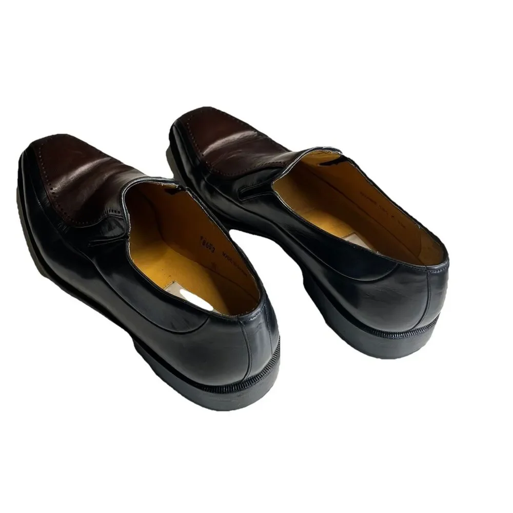 Mezlan Azores Loafer Men's 10.5M 2-Tone Oxford Leather Casual Dress Shoes Spain